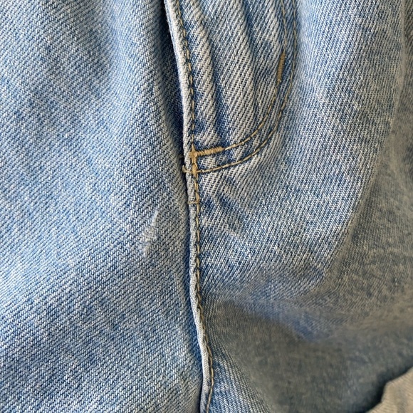 Garage Paper Bag Waist Denim Women's Shorts - Picture 3 of 5